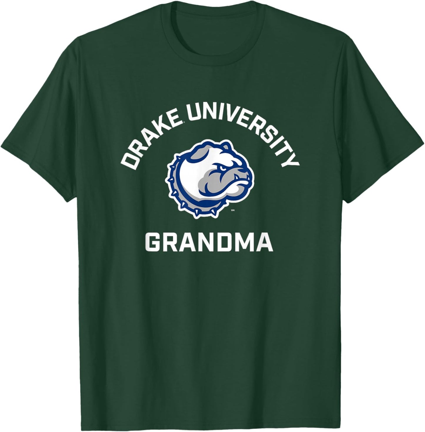 Drake University Bulldogs Arched Grandma T-Shirt - T-Shirt | Forest