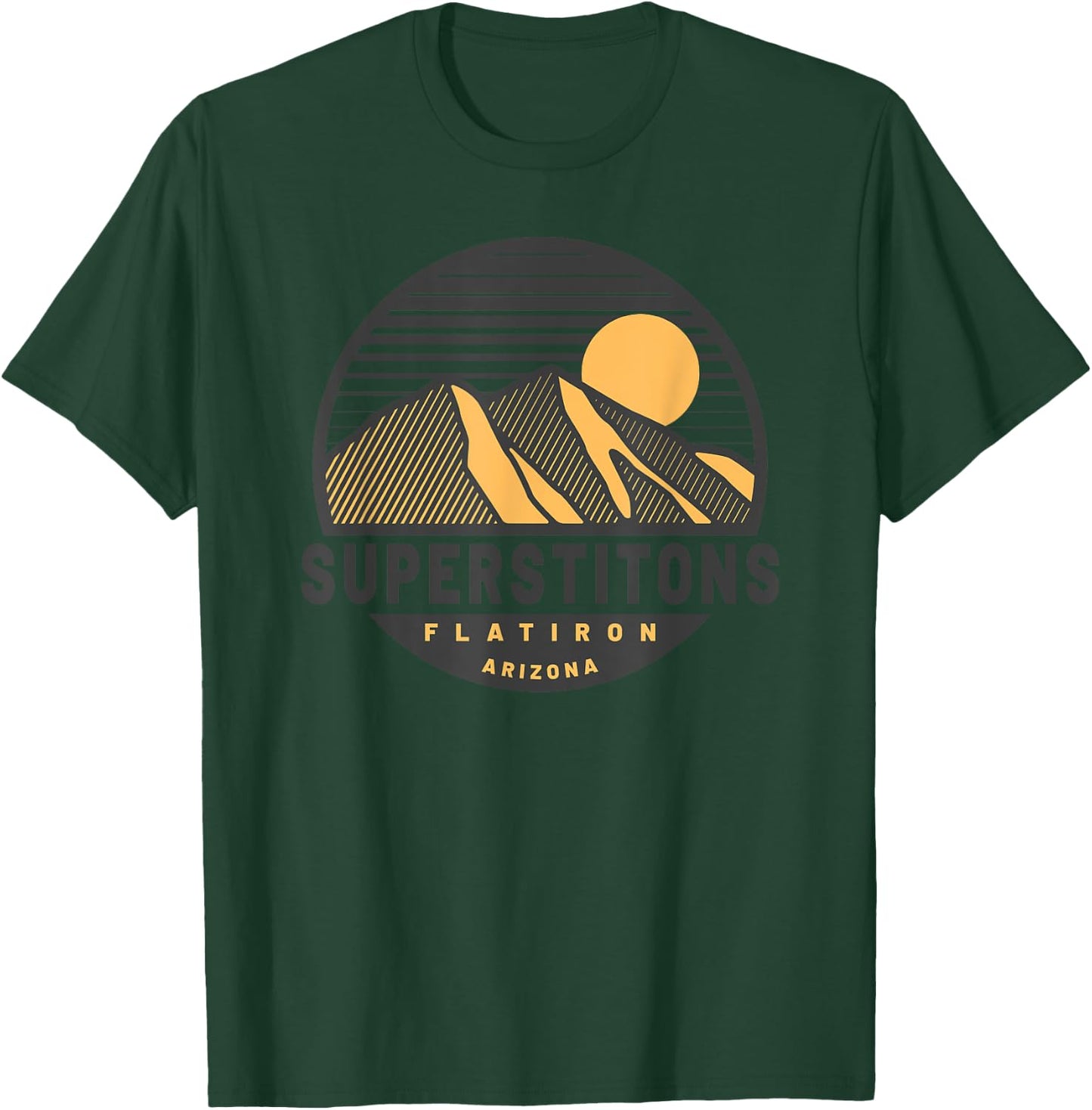 Arizona Retro SUPERSTITIONS MOUNTAIN Range T-Shirt - T-Shirt | Forest