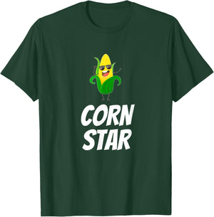 Corn Star Funny Corn Farmer Cool Corn Cob Corn Star T-Shirt - T-Shirt | Forest