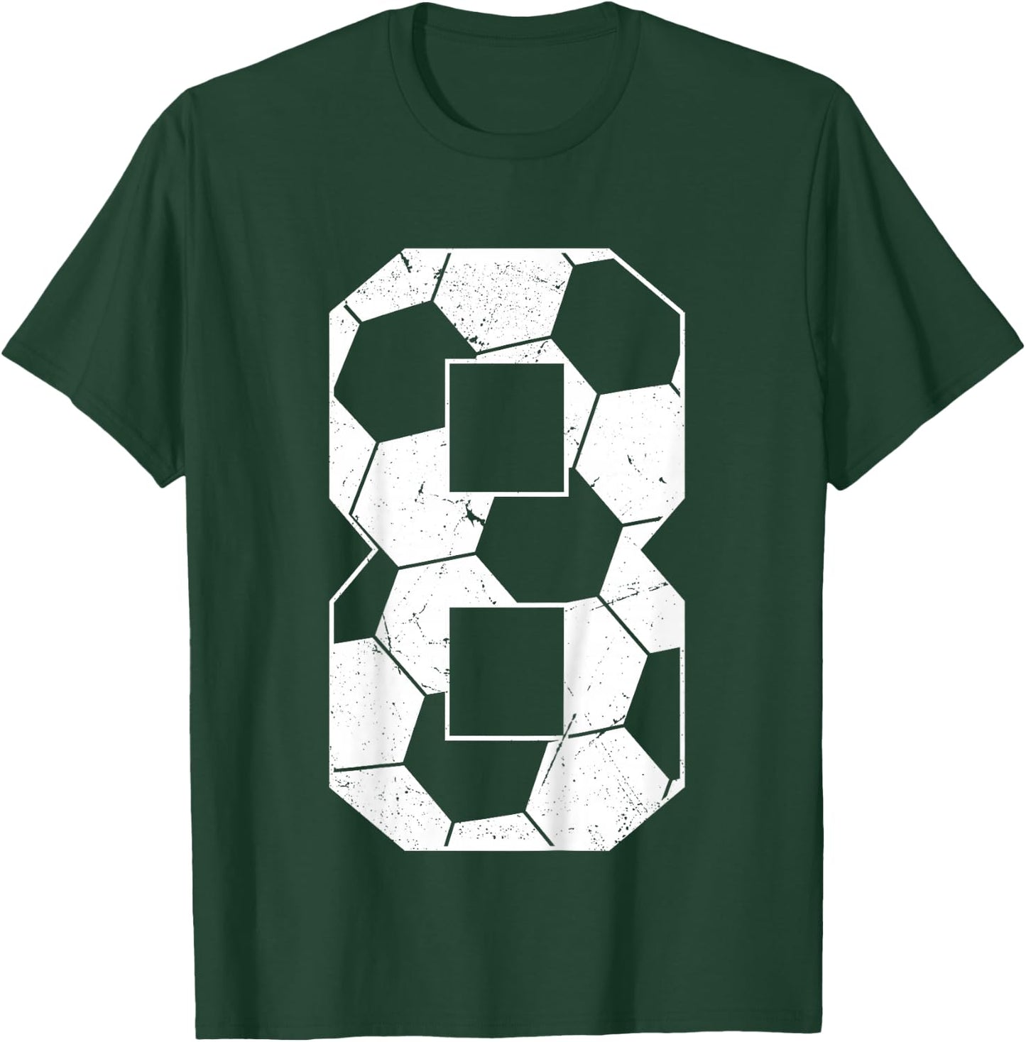 Kids 8th Birthday Boy Soccer Player Football 8 Years Old T-Shirt - T-Shirt | Forest
