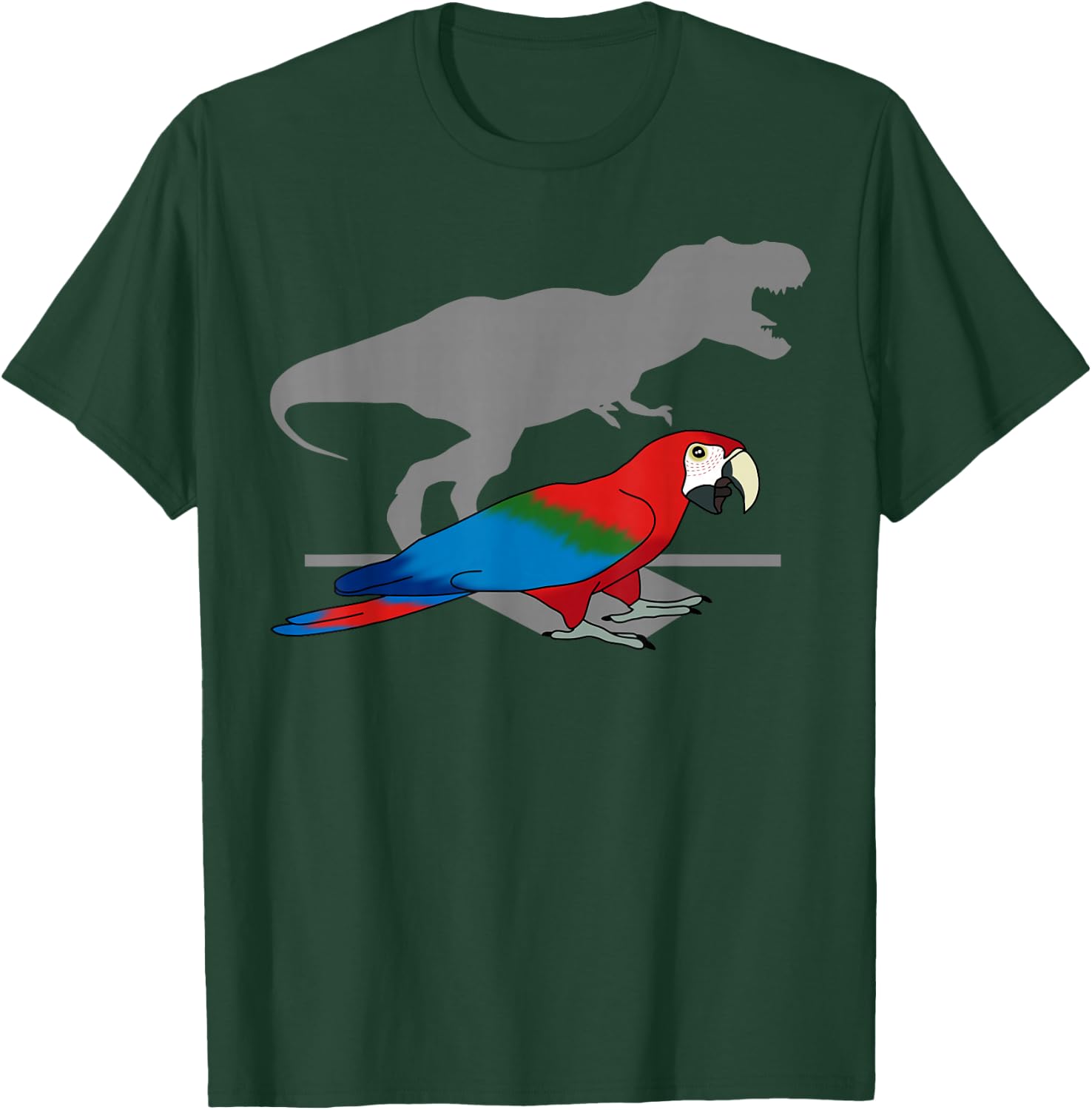 T-rex Green Winged Macaw Birb memes Funny Parrot owner T-Shirt - T-Shirt | Forest