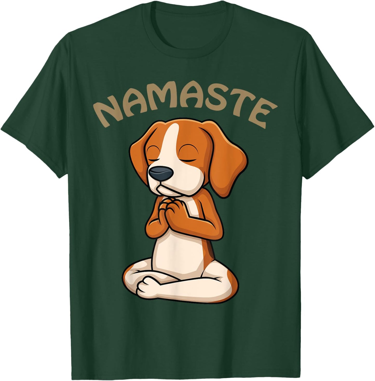 Dog Yoga Shirt Funny Puppy Lovers Yoga Gift Namaste Dogs T-Shirt - T-Shirt | Forest
