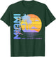 Miami Florida Vintage Retro Pride 305 Area Code Miami FL T-Shirt - T-Shirt | Forest