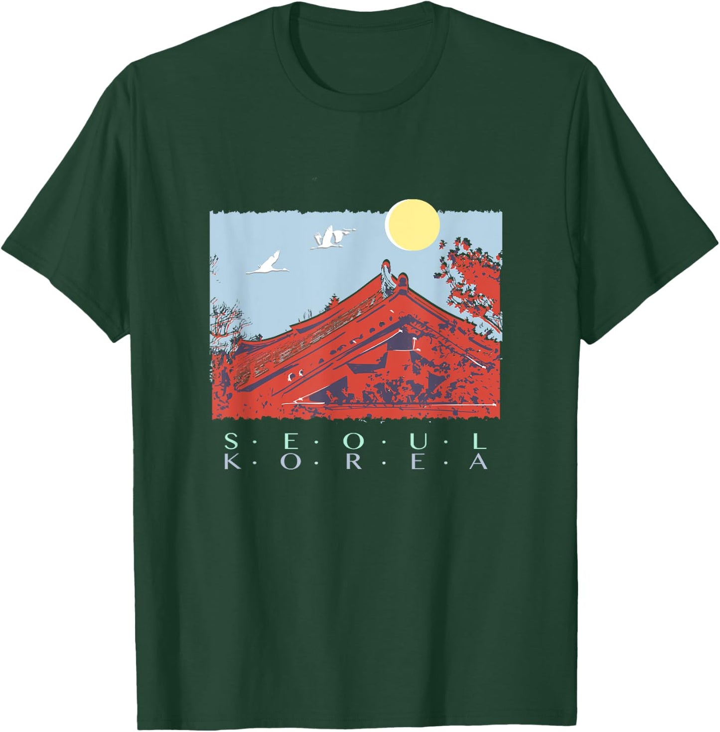 SEOUL, KOREA, Series of Design Seoul, Over the Moon T-Shirt - T-Shirt | Forest