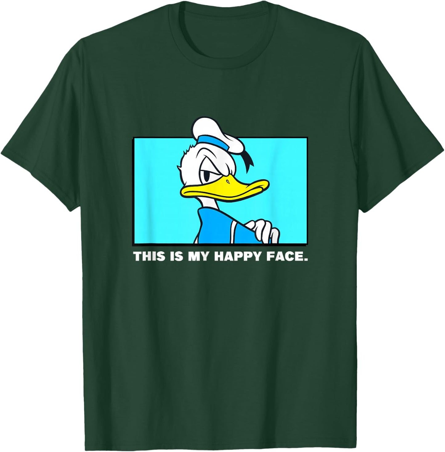 Disney Mickey and Friends Donald This is My Happy Face Angry T-Shirt - T-Shirt | Forest
