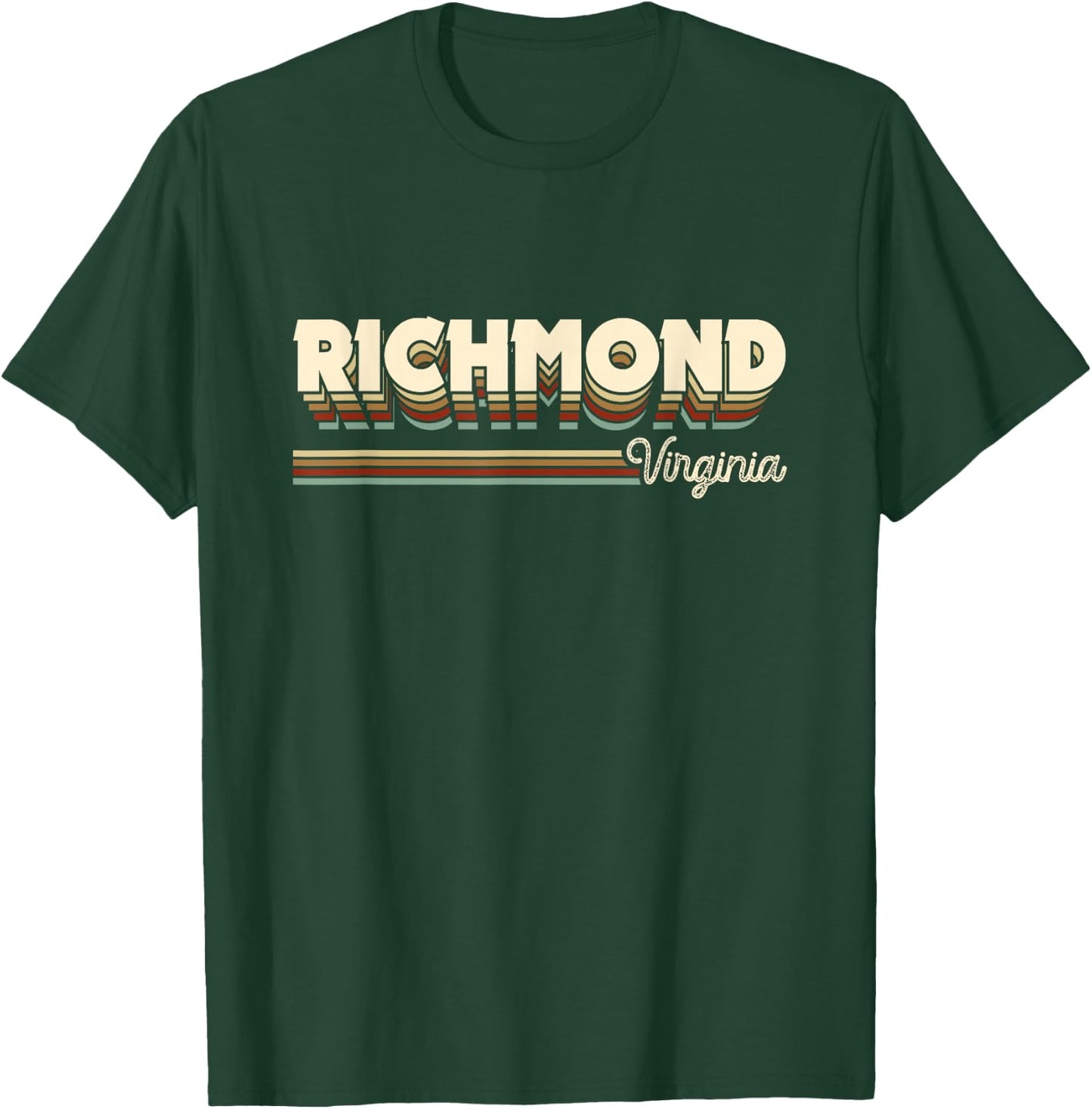 Retro Richmond Virginia VA Gifts Men Women Kids Vintage RVA T-Shirt - T-Shirt | Forest