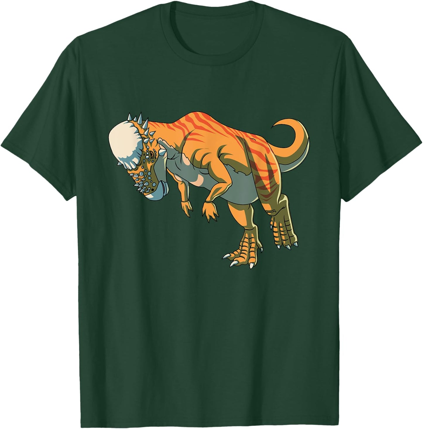 Realistic Pachycephalosaurus Dinosaur Prehistoric Art T-Shirt - T-Shirt | Forest