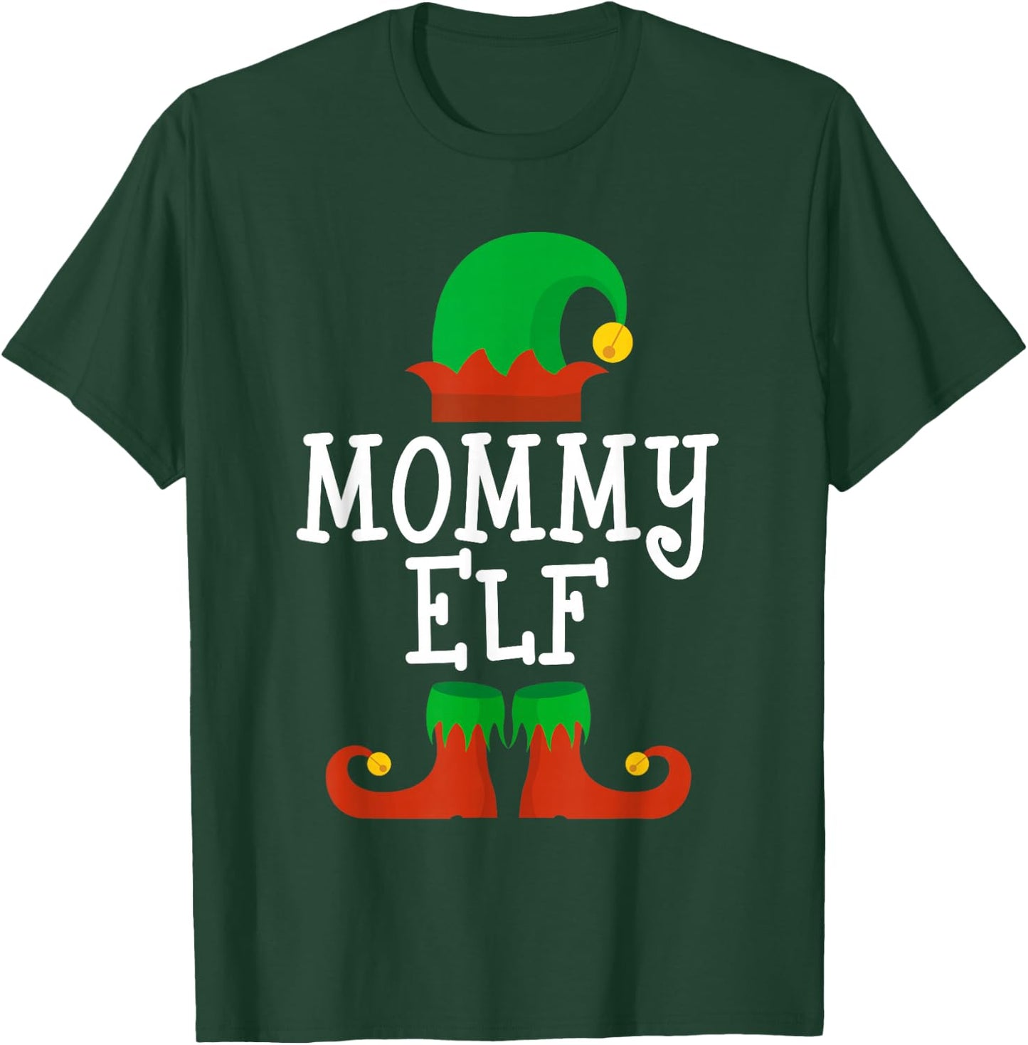 Family I'm The Mommy Elf Christmas Matching Pajama Funny T-Shirt - T-Shirt | Forest