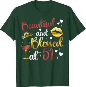 Blessed At 51 Year Old 51st Birthday It's My 51st Bday T-Shirt - T-Shirt | Forest