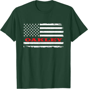 Idaho American Flag Oakley USA Patriotic Souvenir T-Shirt - T-Shirt | Forest