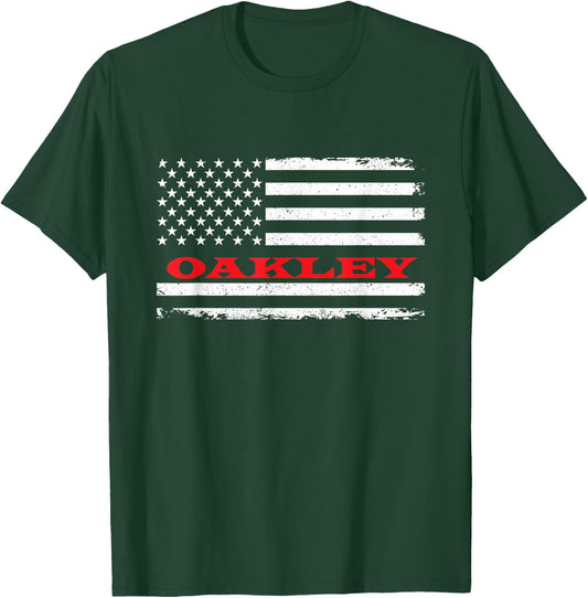 Idaho American Flag Oakley USA Patriotic Souvenir T-Shirt - T-Shirt | Forest