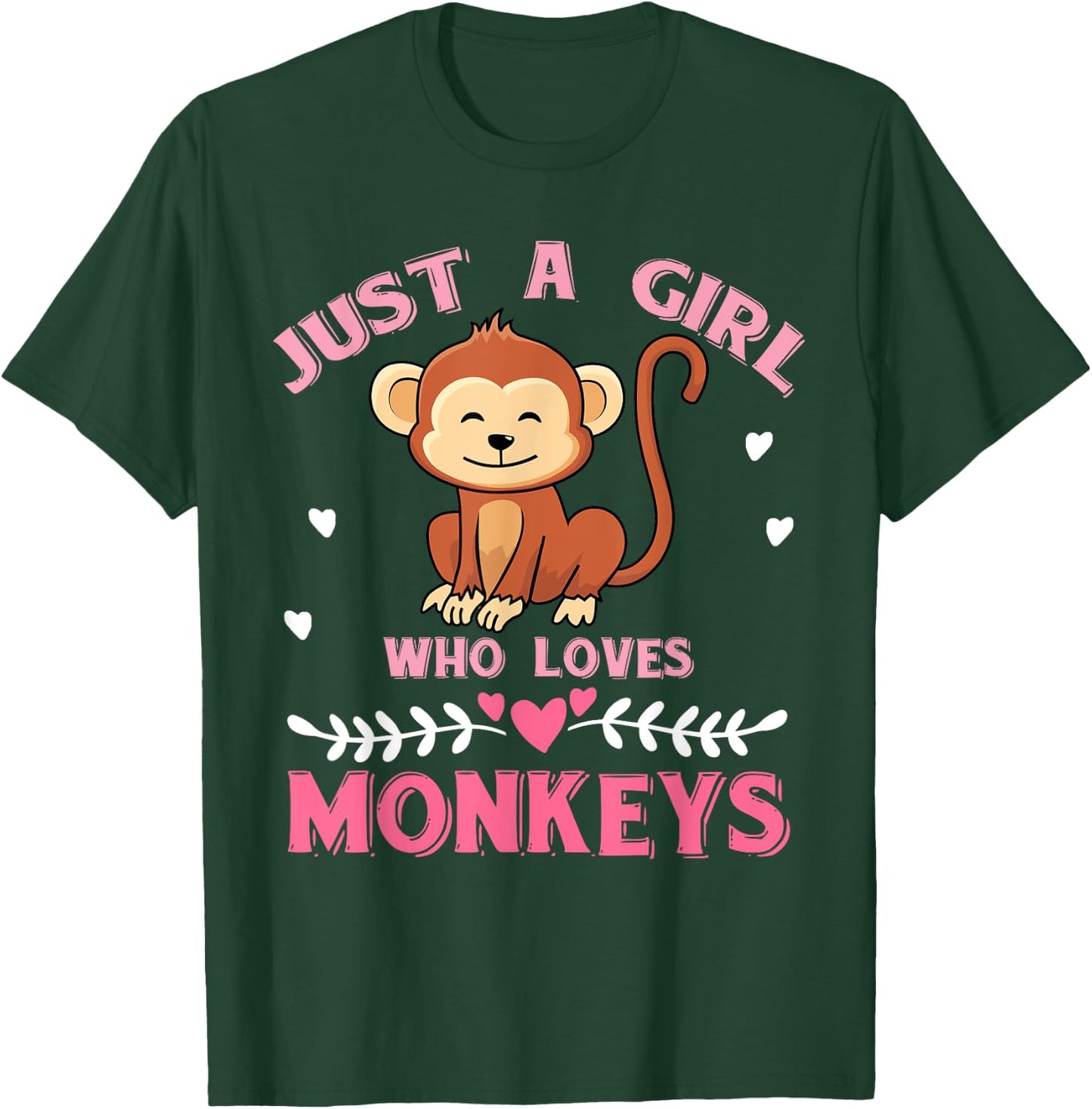 Just A Girl Who Loves Monkeys Monkey T-Shirt - T-Shirt | Forest