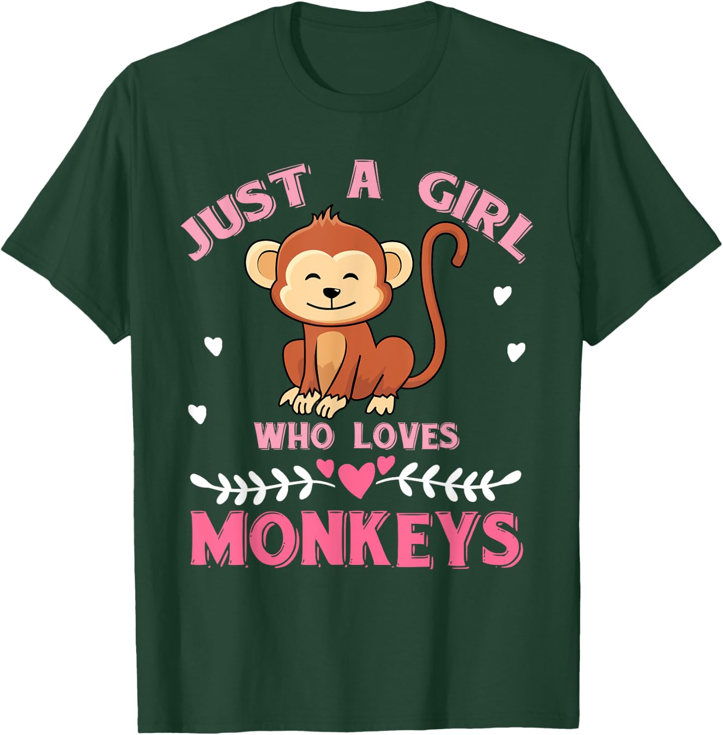 Just A Girl Who Loves Monkeys Monkey T-Shirt - T-Shirt | Forest