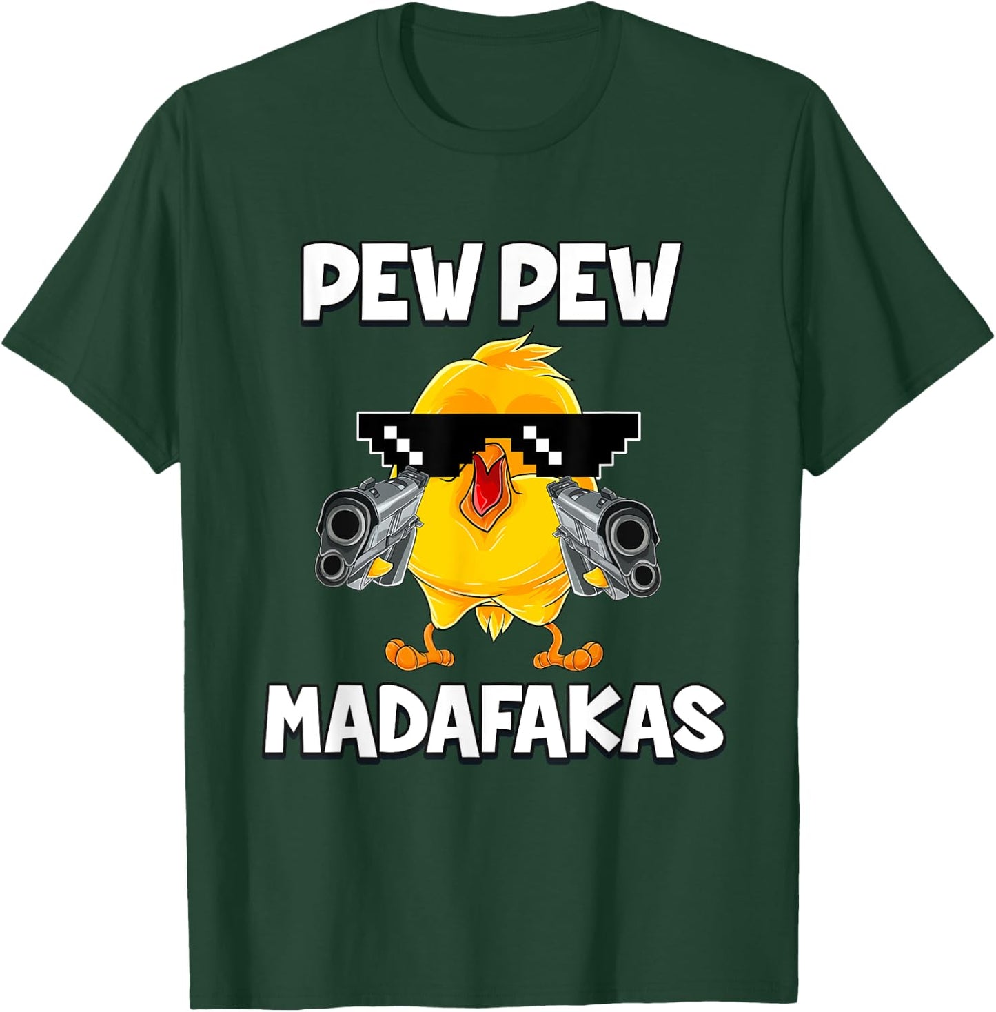 Pew Pew Madafakas Chicken T-Shirt - T-Shirt | Forest