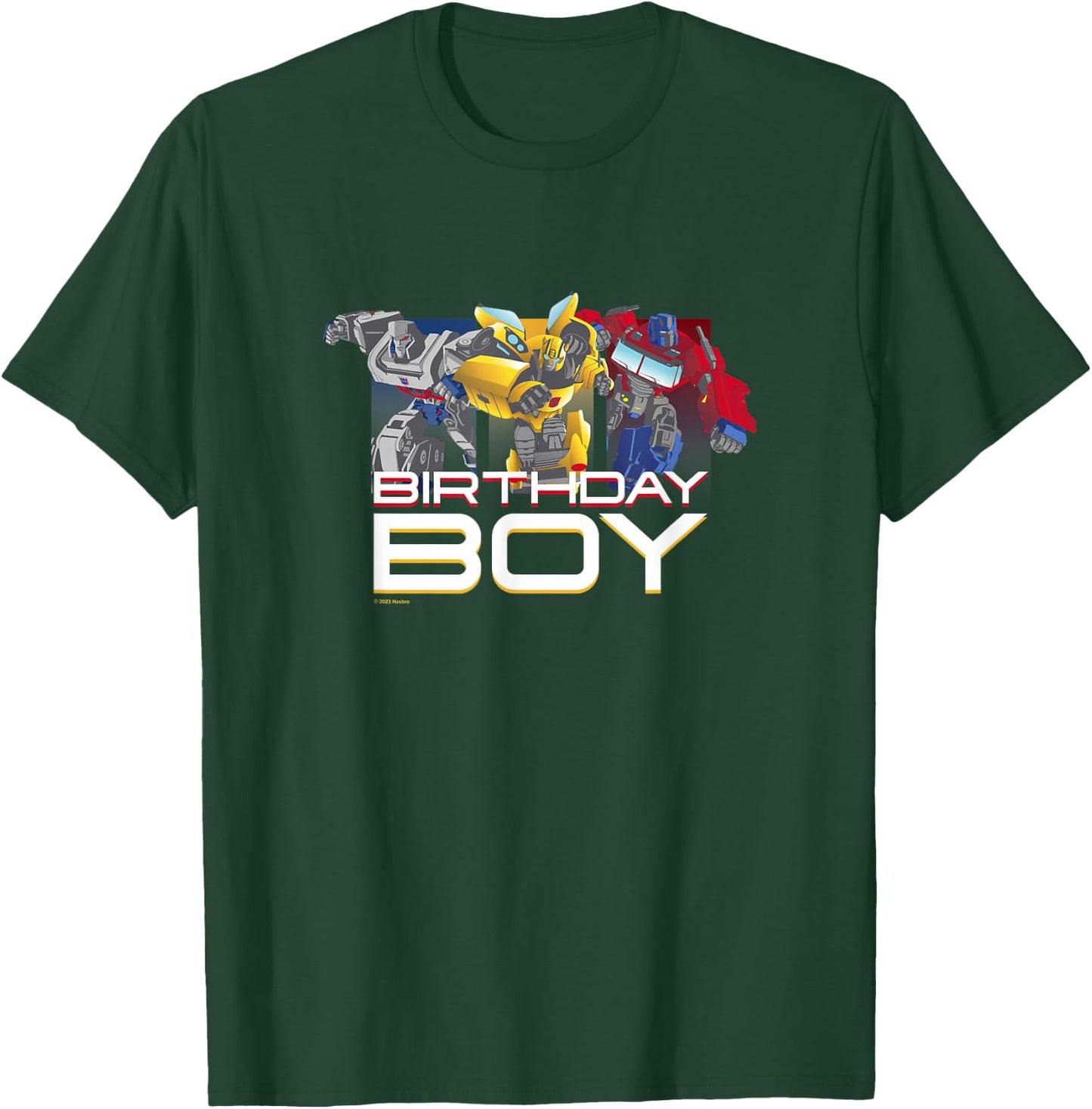 Transformers Birthday Boy Main Characters Group Shot Poster T-Shirt - T-Shirt | Forest