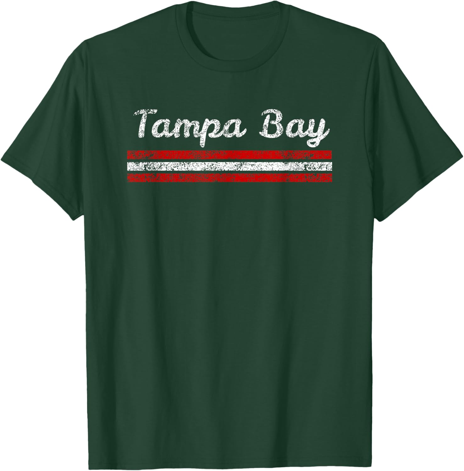 Tampa Bay Florida Retro Vintage Weathered Throwback T-Shirt - T-Shirt | Forest