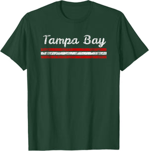Tampa Bay Florida Retro Vintage Weathered Throwback T-Shirt - T-Shirt | Forest