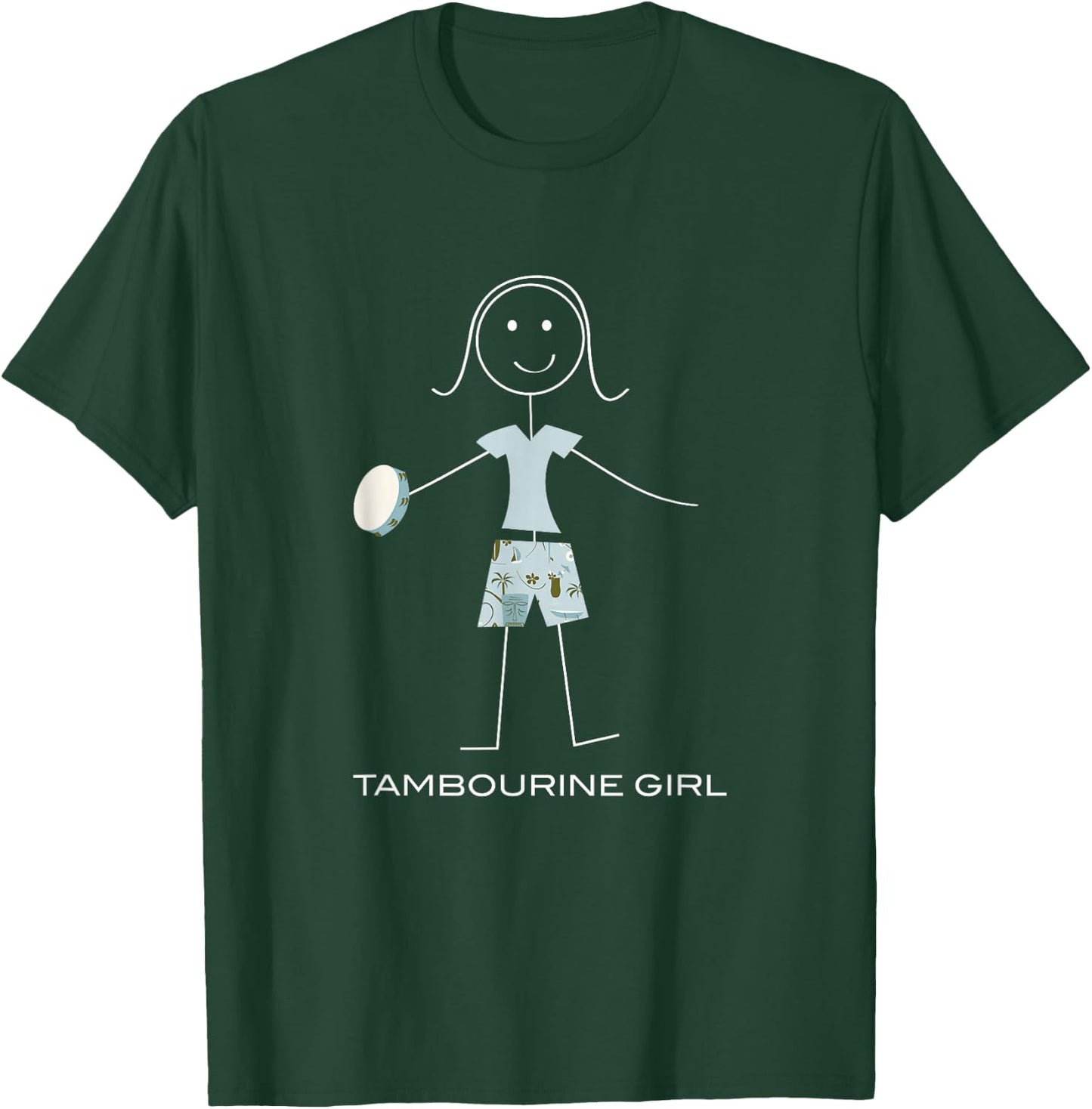 Funny women's tambourine, girls' musician gifts T-Shirt - T-Shirt | Forest