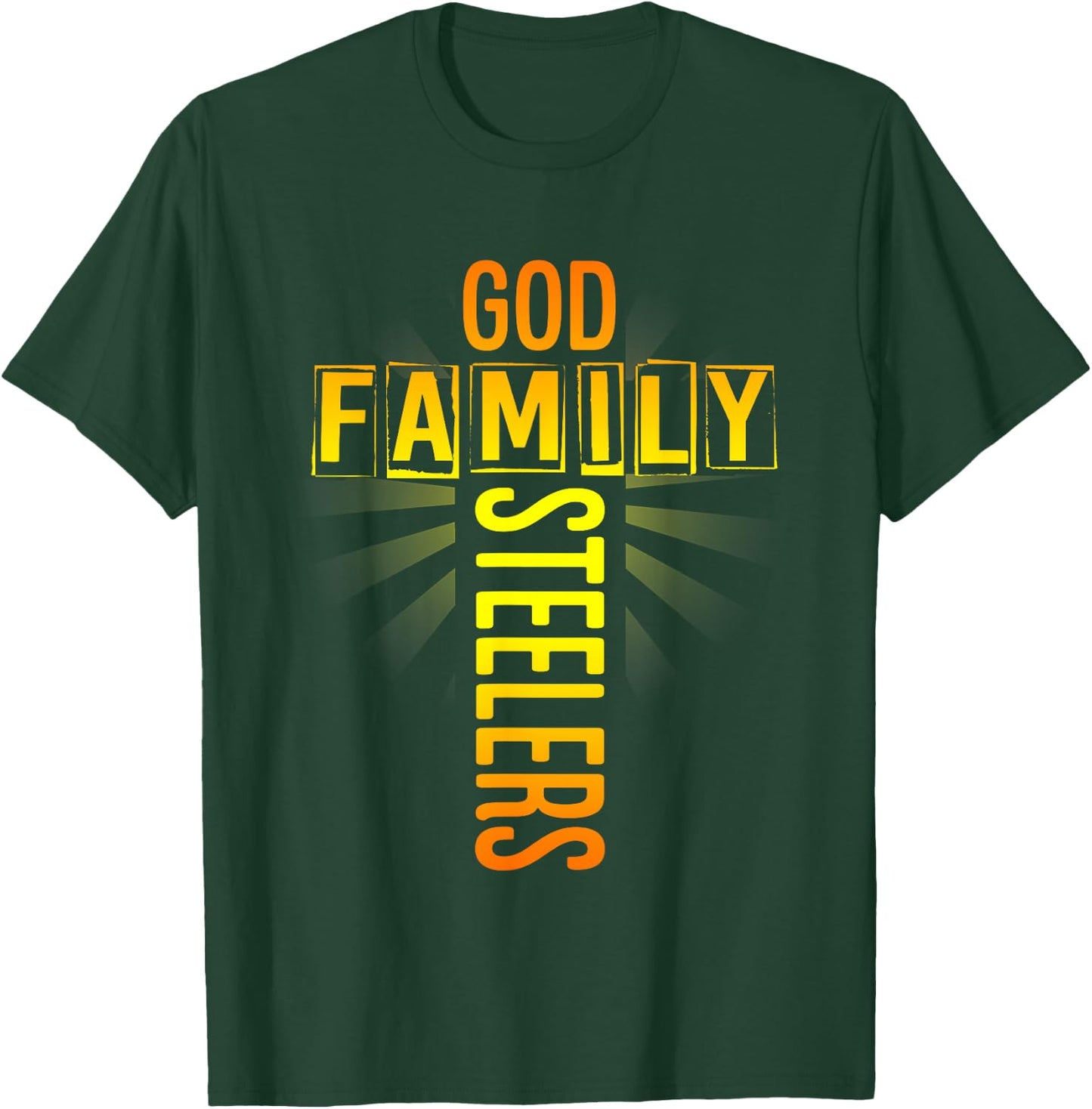Shirt God Family Steeler T-Shirt - T-Shirt | Forest