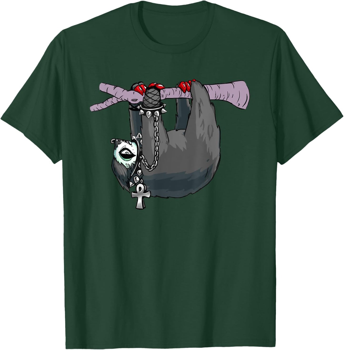 Funny Goth Sloth T-Shirt - T-Shirt | Forest