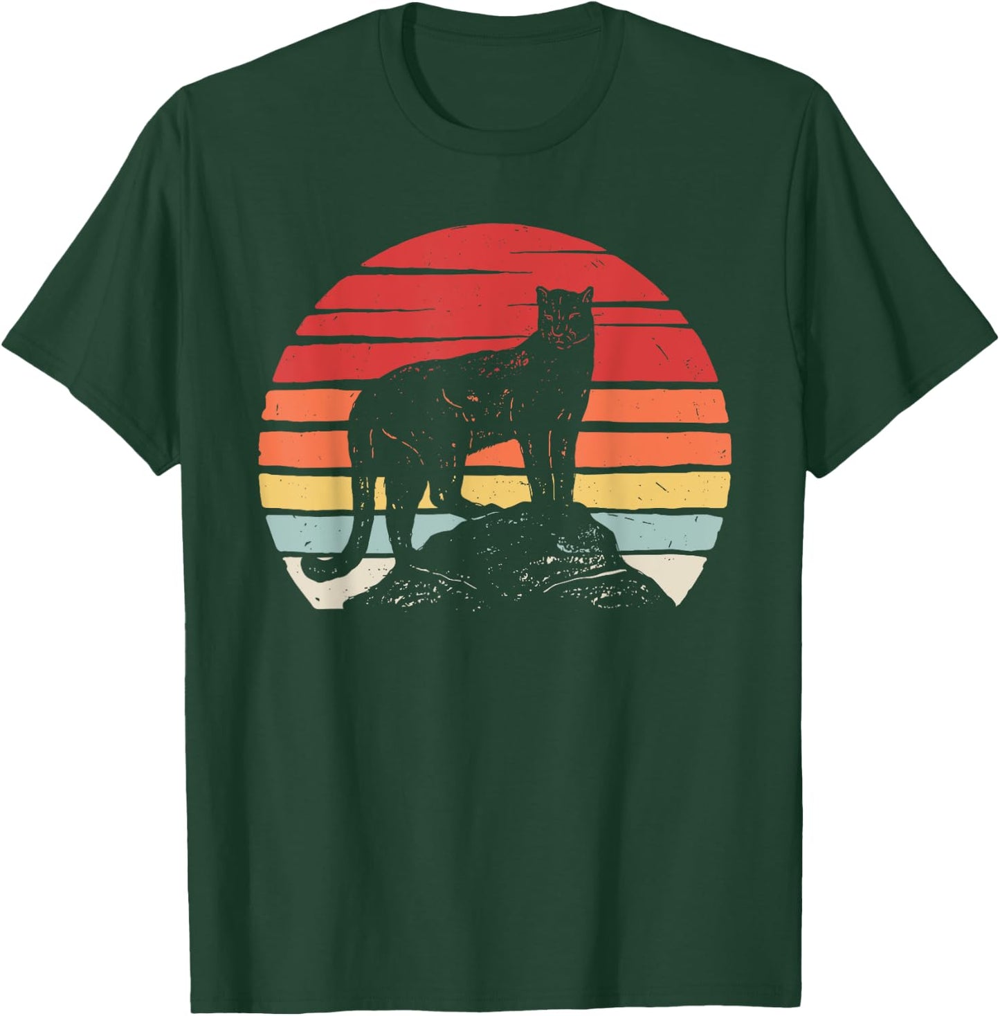 Vintage Retro Cougar T-Shirt - T-Shirt | Forest