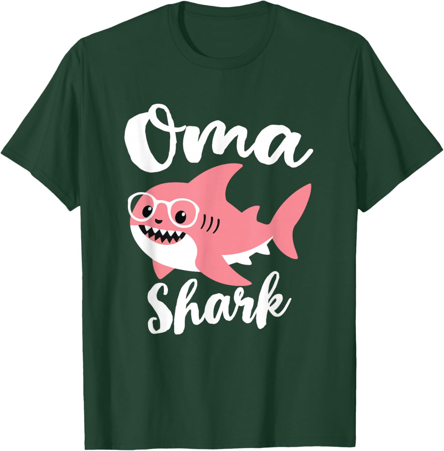 Oma Shark Mother's Day Grandma Funny T-Shirt - T-Shirt | Forest