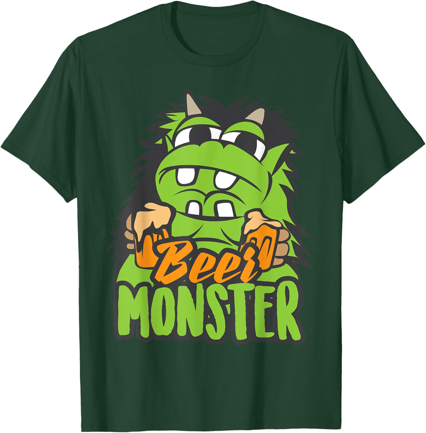 Beer Monster | Cool Total Beer Drinkers Drunk Gift T-Shirt - T-Shirt | Forest