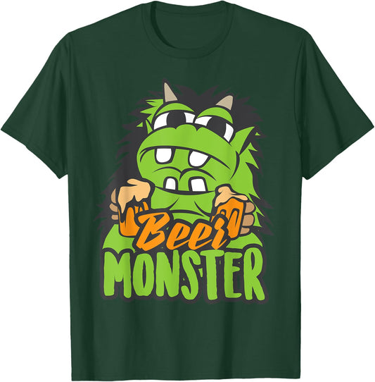Beer Monster | Cool Total Beer Drinkers Drunk Gift T-Shirt - T-Shirt | Forest
