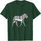 Zebra Horse Piano Sheet Music Keyboard Piano Music Gift T-Shirt - T-Shirt | Forest