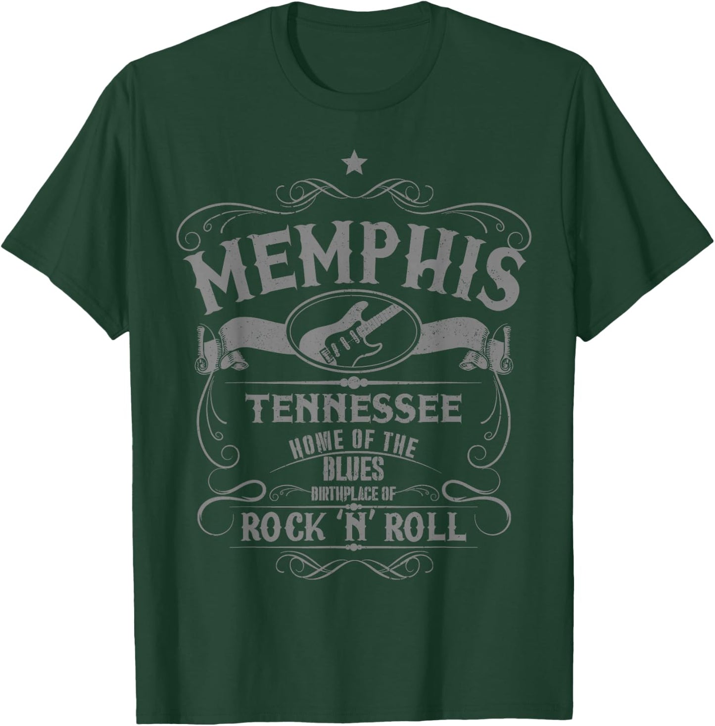 Memphis Tennessee Blues Country Music USA Vintage Souvenir T-Shirt - T-Shirt | Forest