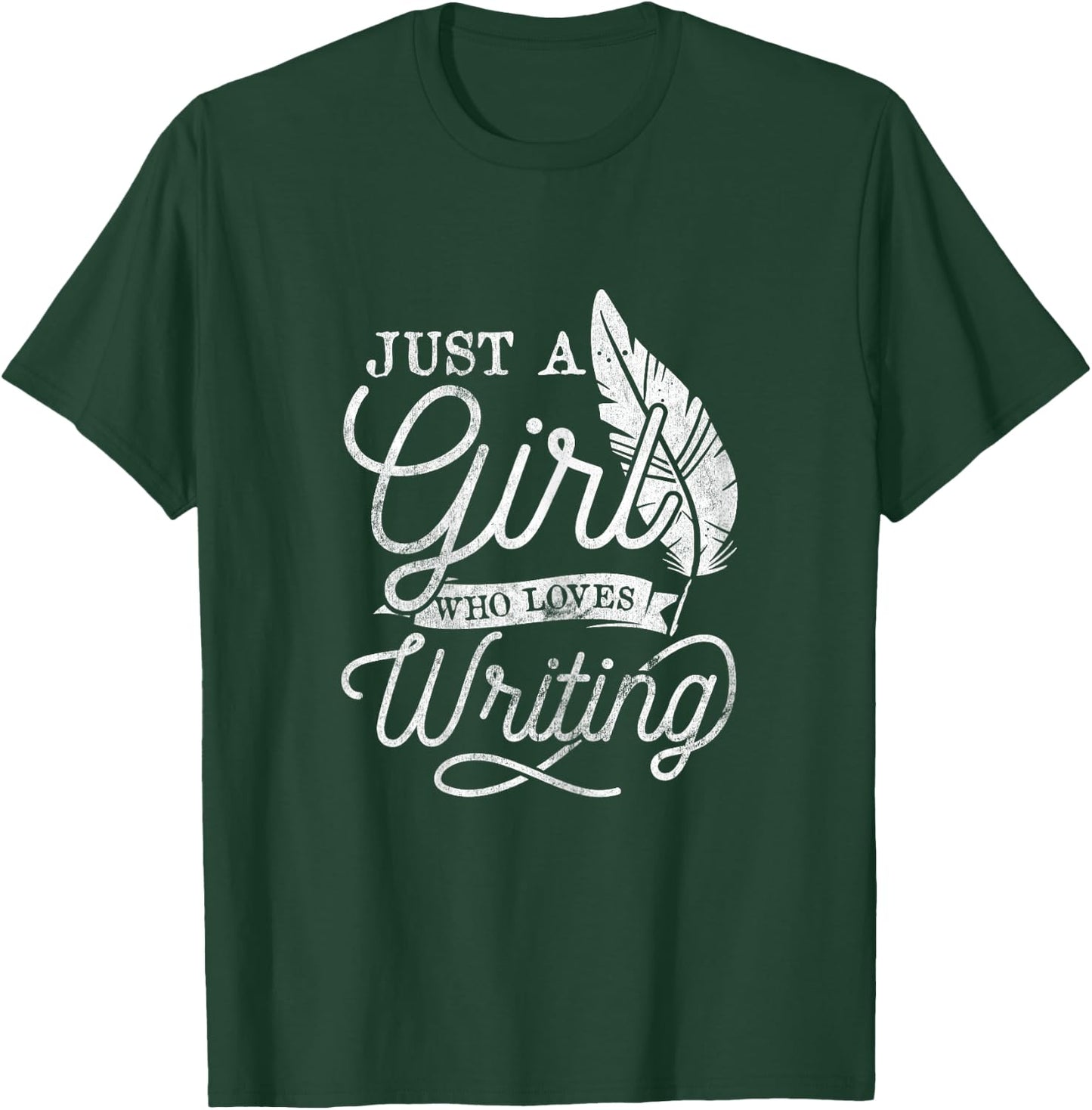 Girl Who Loves Writing Author Writer T-Shirt - T-Shirt | Forest