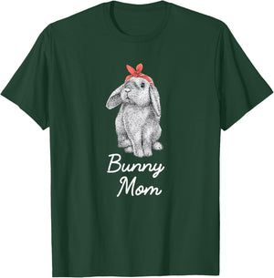 Lop Eared Bunny Rabbit Mom Drawing T-Shirt - T-Shirt | Forest