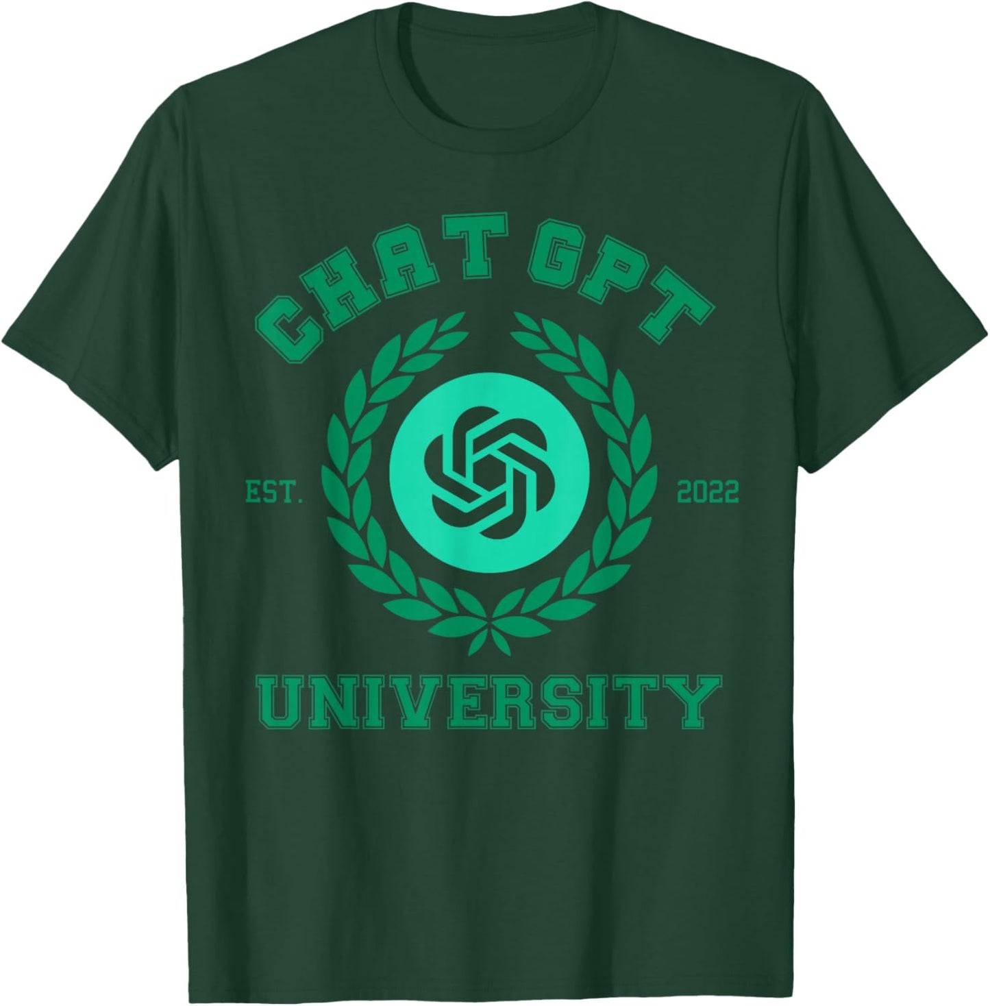 chatgot Chat University gpt ai T-Shirt - T-Shirt | Forest