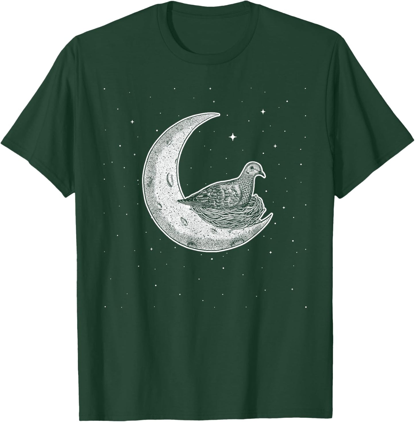 Mourning Dove in Crescent Moon T-Shirt - T-Shirt | Forest