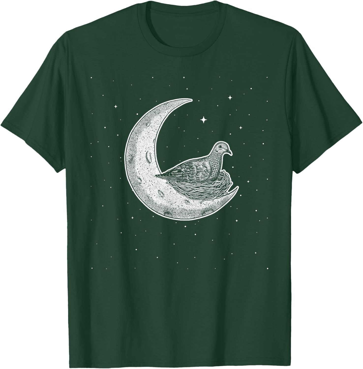 Mourning Dove in Crescent Moon T-Shirt - T-Shirt | Forest