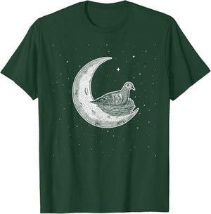 Mourning Dove in Crescent Moon T-Shirt - T-Shirt | Forest