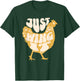 Just Wing It Funny Chicken Retro T-Shirt - T-Shirt | Forest