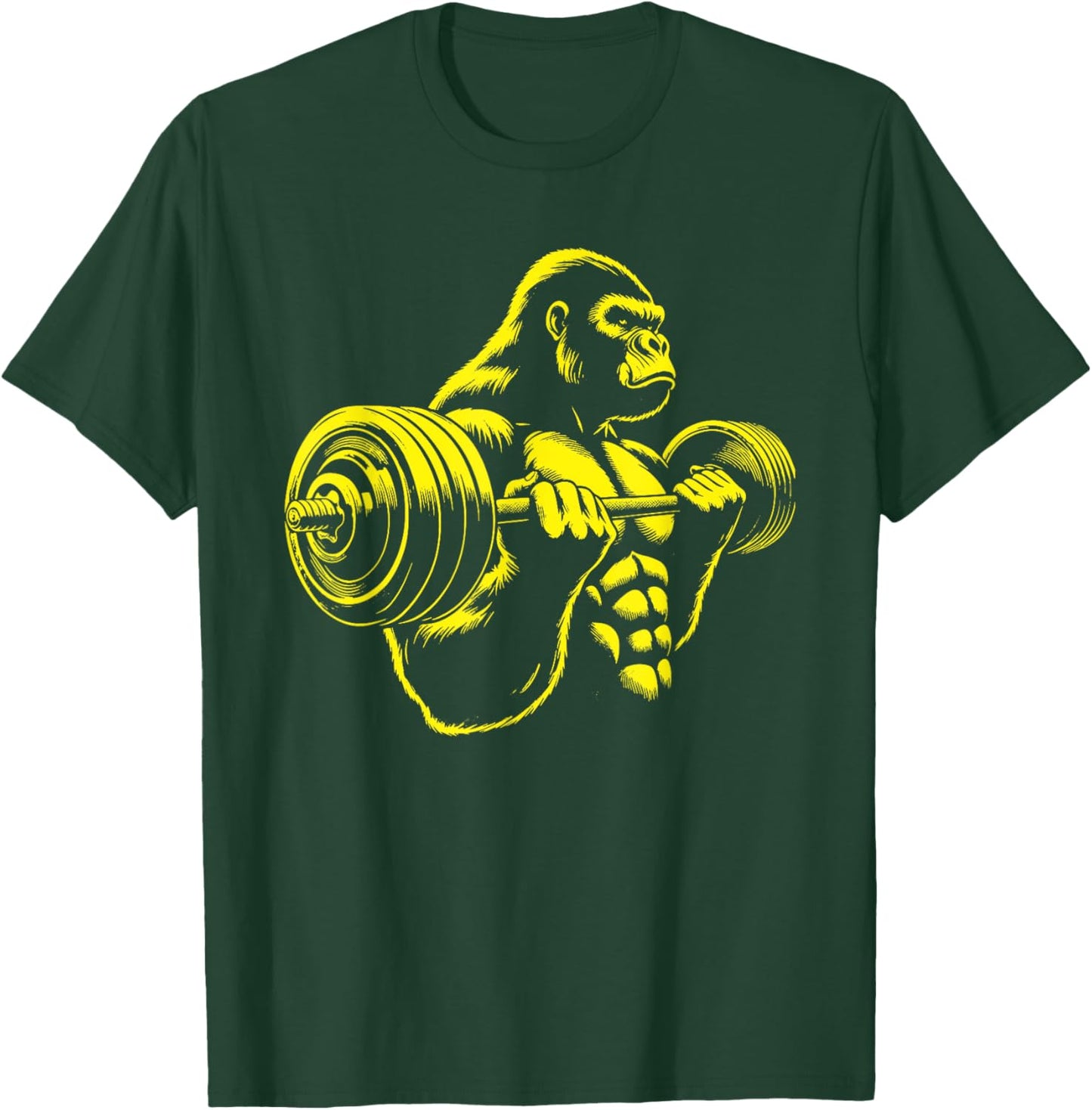 Gorilla Monkey Gym Weight Lifting Bodybuilding Workout T-Shirt - T-Shirt | Forest