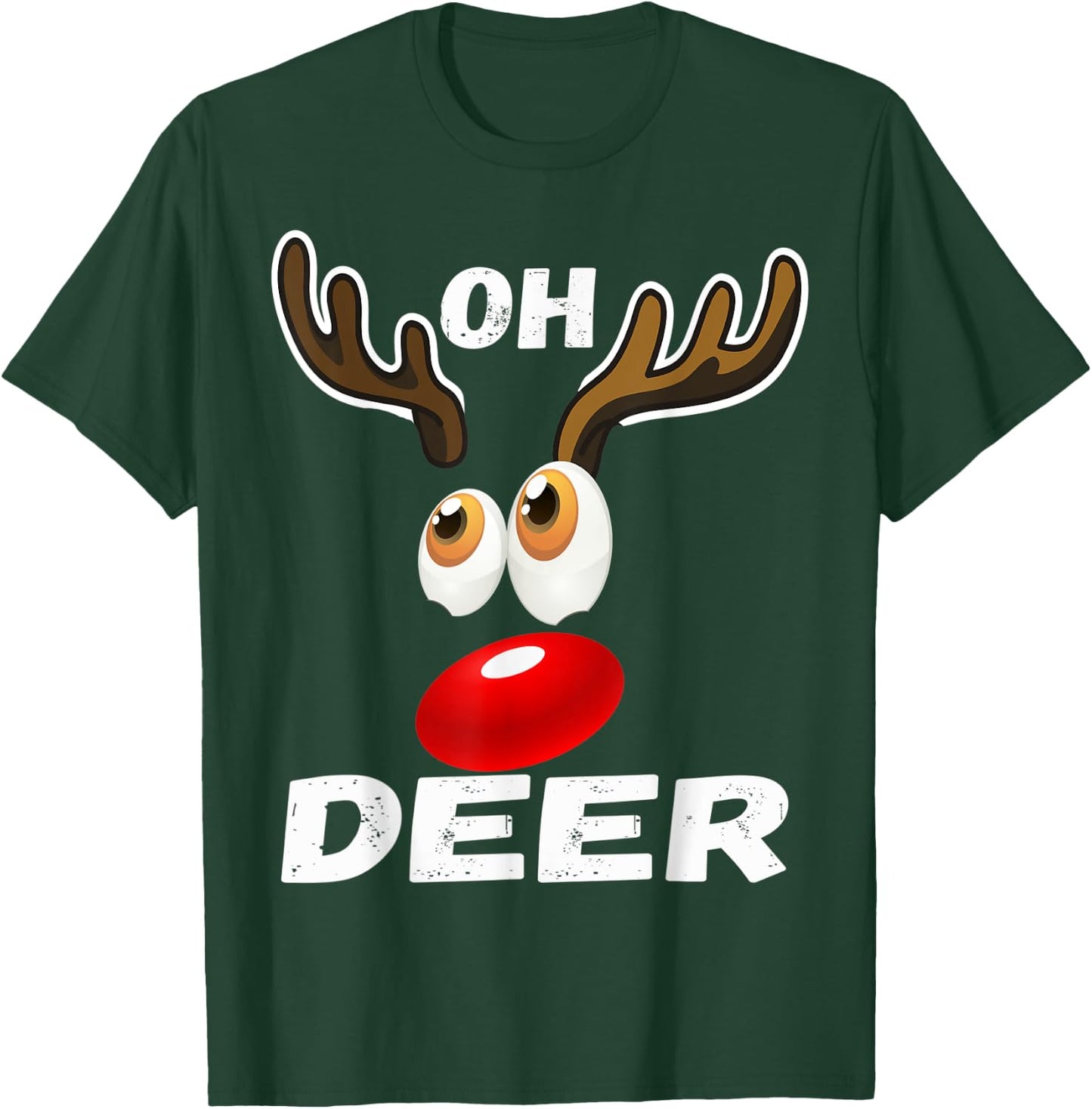 Oh Deer! Christmas Cool Deer Funny Humor Pajama Gifts T-Shirt - T-Shirt | Forest