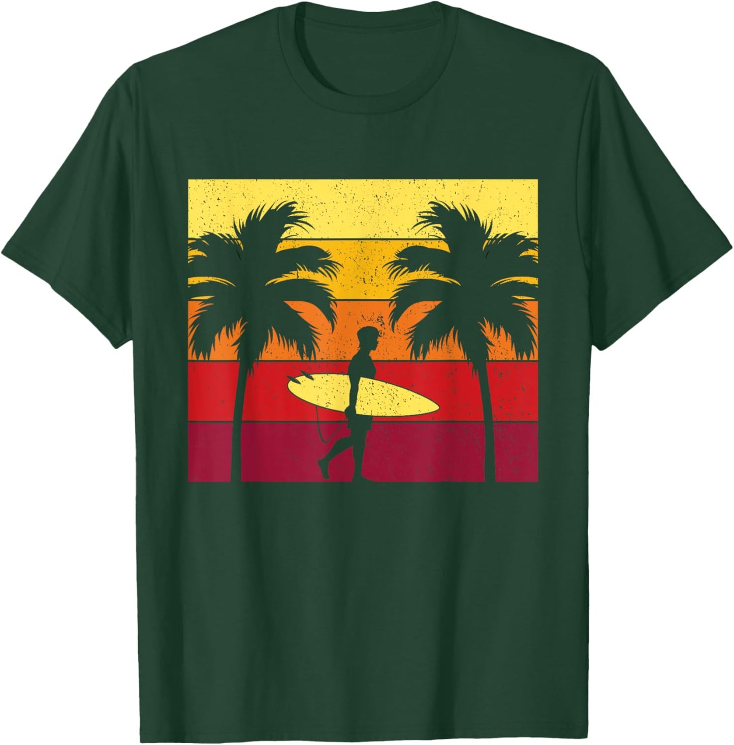 Surfboard Surfing Ride Big Wave Shore Surf Beach Surfer Gift Men Women Kids T-Shirt - T-Shirt | Forest