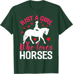 Horse Girl Just A Girl Who Love Horses T-Shirt - T-Shirt | Forest