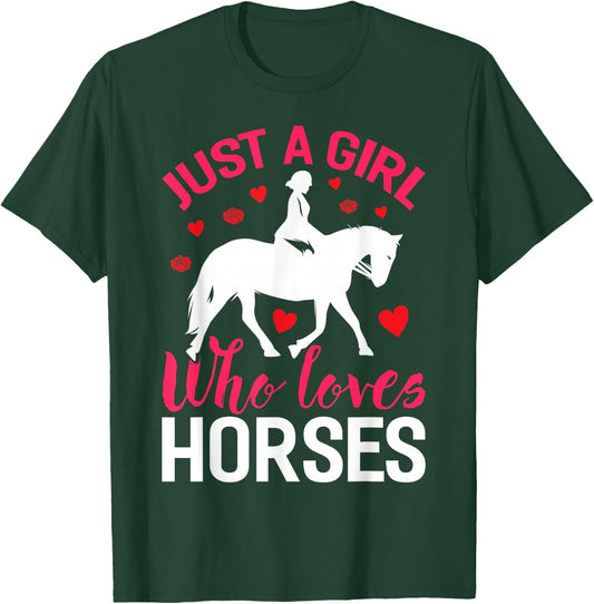 Horse Girl Just A Girl Who Love Horses T-Shirt - T-Shirt | Forest