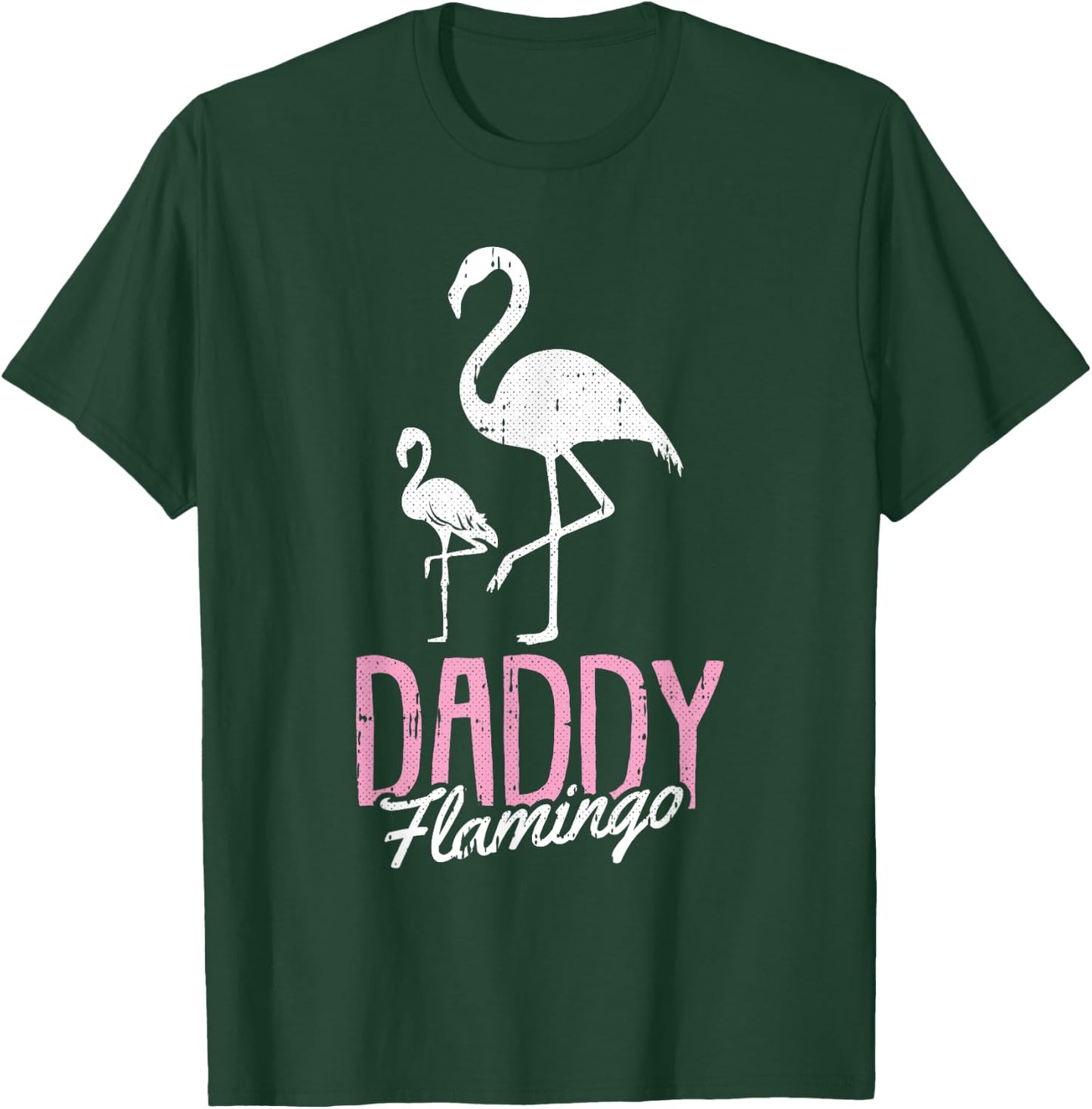 Daddy Flamingo Fathers Day Cute Bird Summer Papa Dad-a Pops Women Girls Kids T-Shirt - T-Shirt | Forest