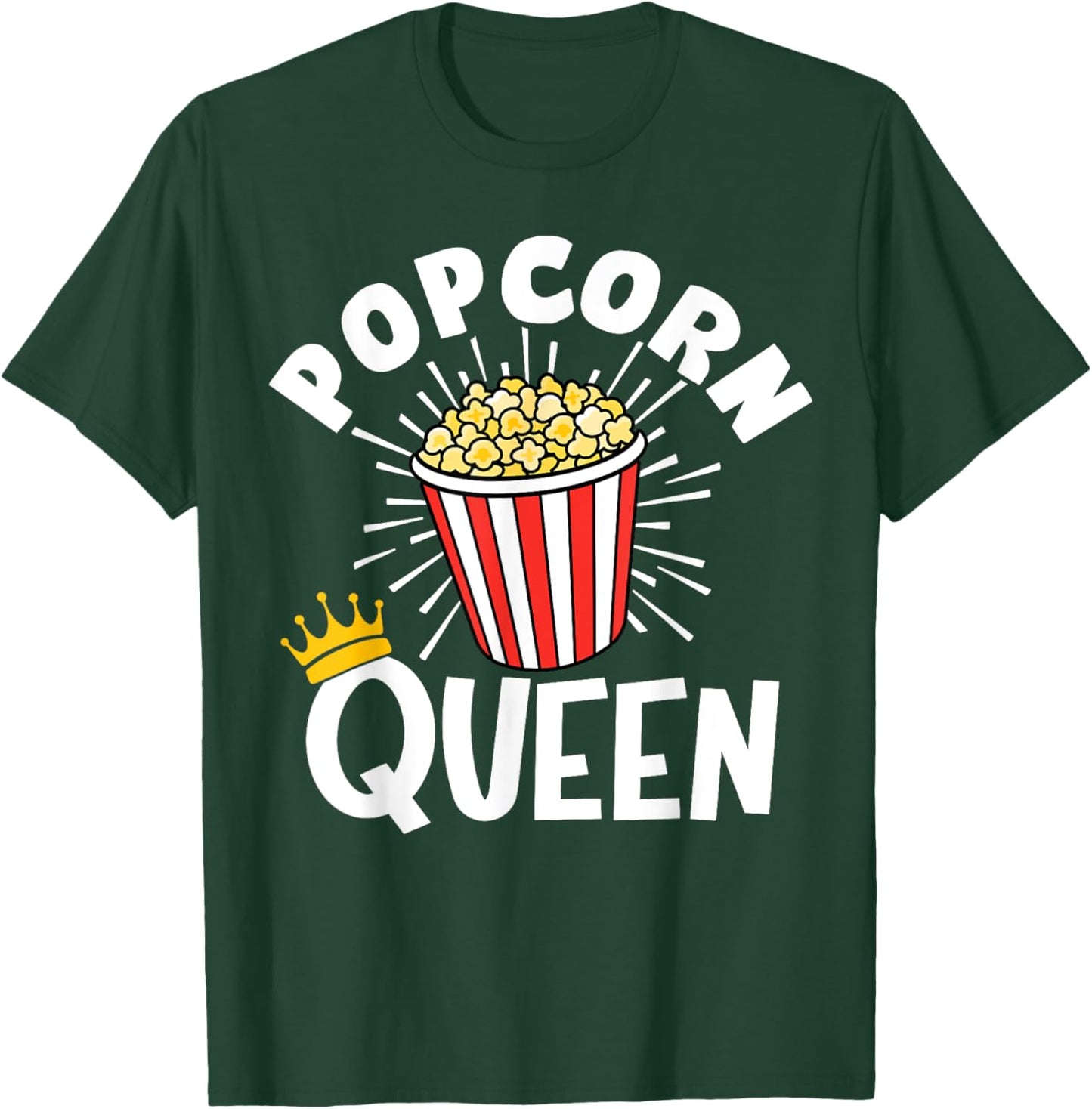 Popcorn Queen Popcorn Lover Shirt T-Shirt - T-Shirt | Forest