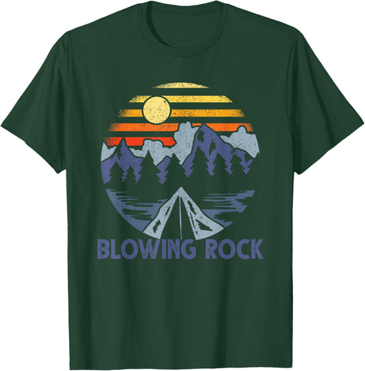 Blowing Rock, North Carolina Blue Ridge Mountains Camping T-Shirt - T-Shirt | Forest