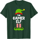 Funny The Gamer Elf Christmas Family Pajama Video Gaming T-Shirt - T-Shirt | Forest