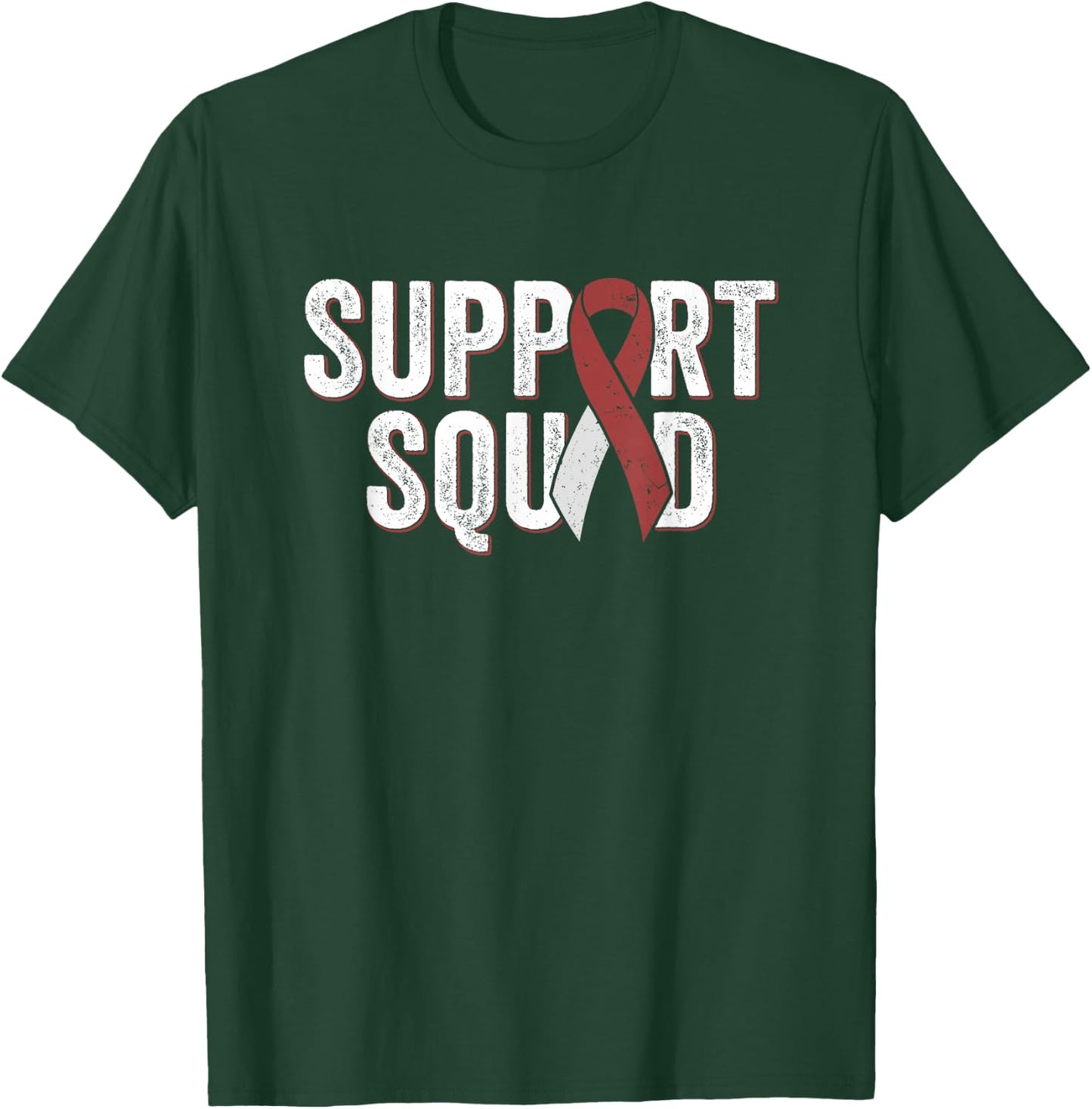 Head and Neck, Throat, Oral Cancer Support Squad T-Shirt - T-Shirt | Forest