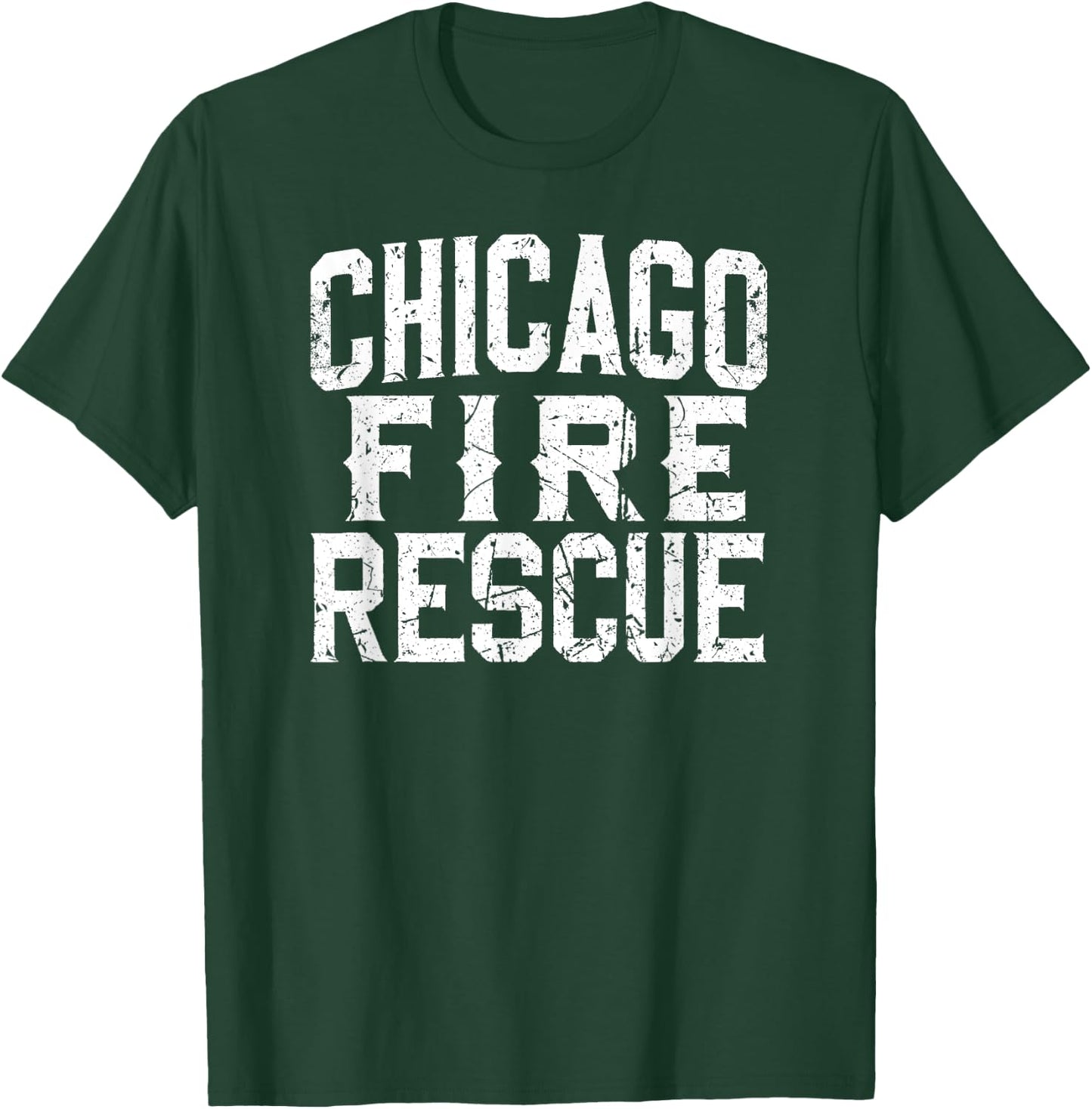 Chicago Illinois Fire Rescue Firefighters Firemen T-Shirt - T-Shirt | Forest