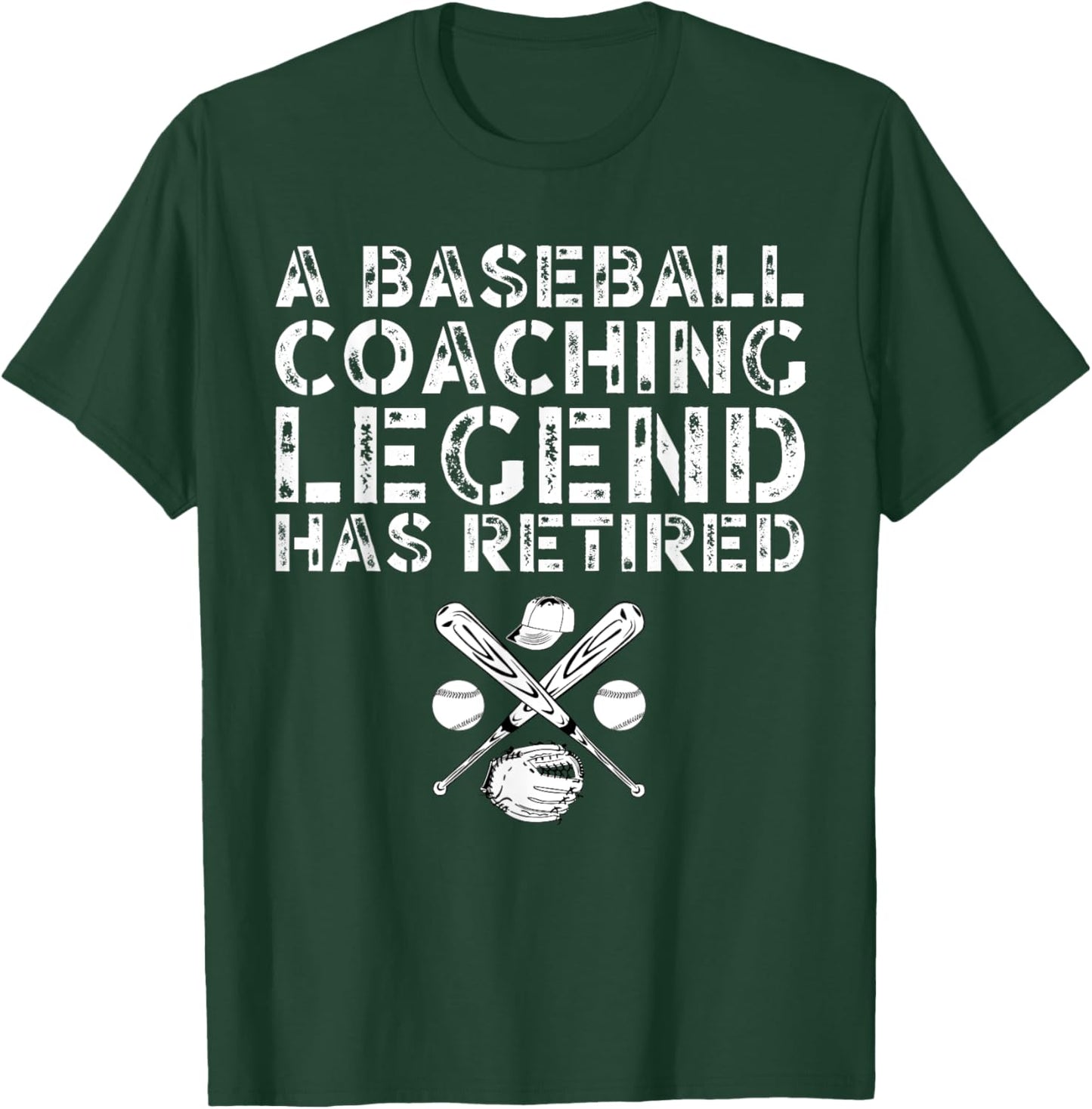 Retired Baseball Coach Thank You Retirement T-Shirt - T-Shirt | Forest