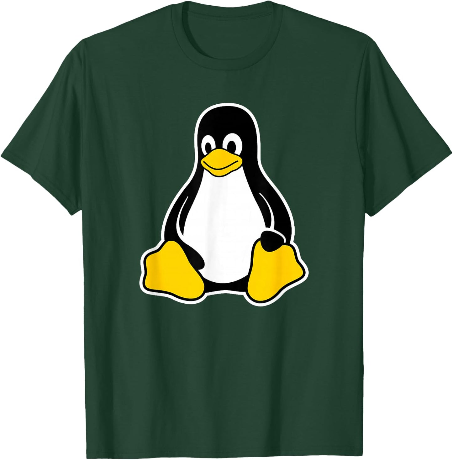 Linux Tux Penguin Mascot Logo Open Source Software Engineer T-Shirt - T-Shirt | Forest